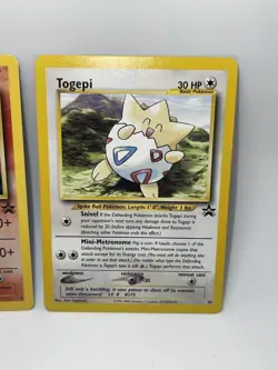 Pokemon Lot Of 2 Arcanine And Togepi Black Star Promo League Vintage Card MP - Image 3