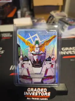 Gundam Card Game Newtype Rising Unicorn Gundam Resource R-003 C+ Foil Alt Art - Image 1