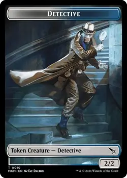 Detective / Merfolk Double-Sided Token -Foil Near Mint MTG - Image 1