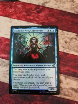 NM Foil Madame Web, Clairvoyant, MTG, Marvel's Spider-Man, Magic, 36 - Image 1