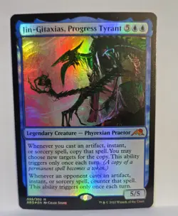 MtG Kamigawa Neon Dynasty Jin-Gitaxias, Progress Tyrant Foil - Image 1