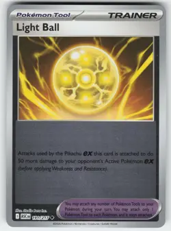 Light Ball 191/217 Uncommon Ascended Heroes Pokemon Reverse Holo Near Mint - Image 1
