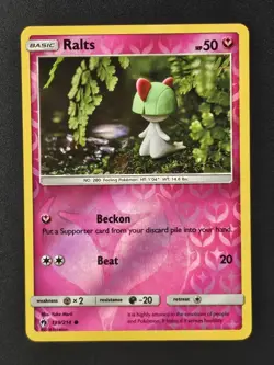 Ralts 139/214 Lost Thunder Pokemon Reverse Holo NM - Image 1
