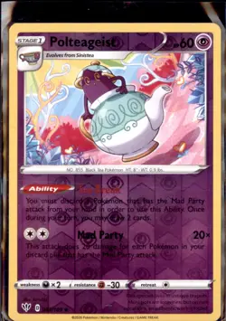 Pokemon Darkness Ablaze 83/189 Polteageist Rare Reverse Holo - Image 1