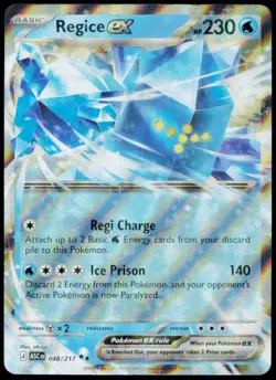 Regice ex 048/217 Double Rare Ascended Heroes Pokemon Holo Near Mint - Image 1