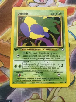 Oddish 68/111 Neo Genesis 1st Edition Near Mint 1999 Pokemon - Image 1