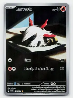 Larvesta Illustration Rare SV08: Surging Sparks 196/191 Pokemon TCG - Image 1