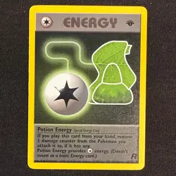 Potion Energy 82/82 Uncommon Team Rocket Pokemon 1st Edition Lightly Played - Image 1