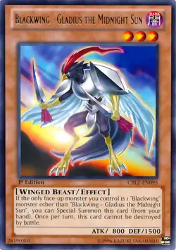 Blackwing - Gladius the Midnight Sun CBLZ-EN095 Cosmo Blazer Yu-Gi-Oh Unltd NM/M - Image 1