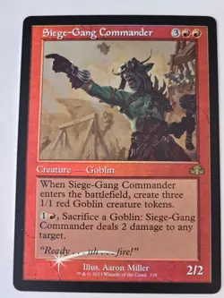 MTG - Siege-Gang Commander FOIL Retro Frame - Dominaria Remastered - Image 1