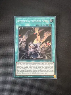 YUGIOH DECEPTION OF THE SINFUL SPOILS SECRET RARE 1ST NEAR MINT ROTA-EN055 - Image 1