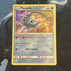 Pokemon Card Manaphy Shining Legends Reverse Holo Rare 25/73 Near Mint - Image 1