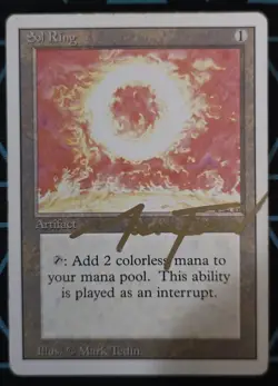 MTG Sol Ring Revised Edition Signed By Artist : Mark Tedin • MP Condition Card - Image 1