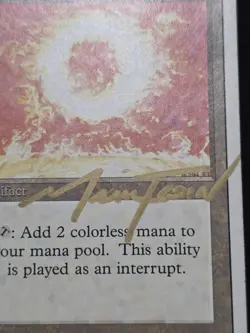 MTG Sol Ring Revised Edition Signed By Artist : Mark Tedin • MP Condition Card - Image 2