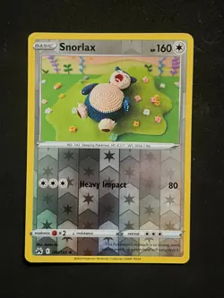POKEMON SNORLAX 109/159 RARE REVERSE HOLOFOIL CROWN ZENITH NM CARD - Image 1