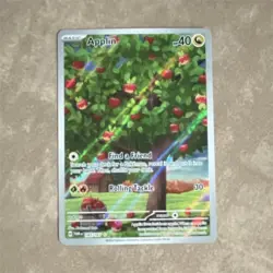 Pokemon TCG Applin 185/167 SV06 Twilight Masquerade Illustration Rare Holo EN - Image 1