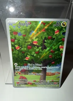 Applin 185/167 Sv06: Twilight Masquerade Full Art Holo Pokemon Tcg Rare Gold Sta - Image 1