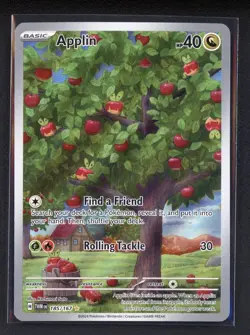 Pokemon TCG Applin Illustration Rare Holo SV06: Twilight Masquerade 185/167 NM - Image 1