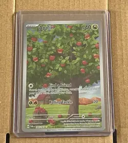 Pokemon Applin 185/167 Illustration Rare Holo Sv06 Twilight Masquerade 2024 - Image 3