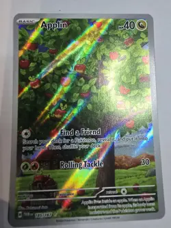 Applin 185/167 Pokemon TCG Illustration Rare NM – SV06 Twilight Masquerade Holo - Image 1