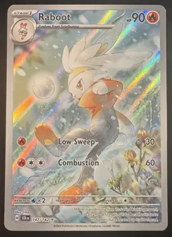Raboot Stellar Crown 147/142 Pokemon Card 2025 Illustration, Rare - Image 1