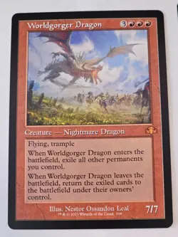 MTG - Worldgorger Dragon Retro Frame - Dominaria Remastered - Image 1