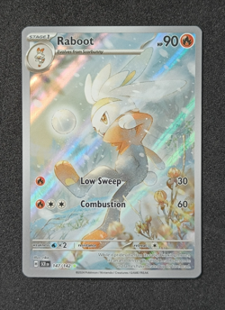 Pokemon TCG Raboot 147/142 Stellar Crown Illustration Rare Card - LP Binder Copy - Image 1