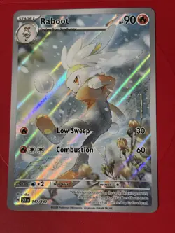 Raboot 147/142 Pokemon TCG S&V Stellar Crown Illustration Rare English - Image 1