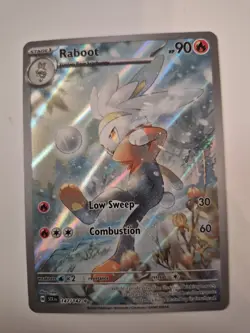 Pokemon TCG Raboot Card Stellar Crown Illustration Rare Holo 147/142 SV - Image 1