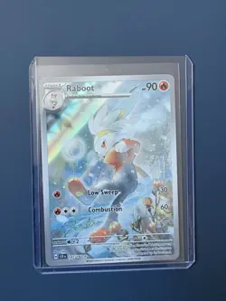 Pokemon TCG Stellar Crown Raboot 147/142 Illustration Rare NM - Image 1