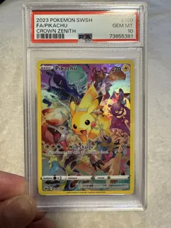 Pokemon Pikachu TCG Card Crown Zenith 160/159 Holo Secret Rare PSA 10 GEM MT - Image 1