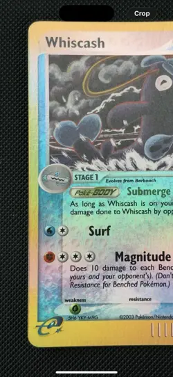 Pokemon TCG EX Dragon 2003 Whiscash 48/97 Reverse Holo Rate (NM) - Image 3