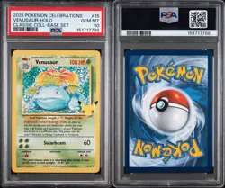 PSA 10 Venusaur 15/102 Pokemon Celebrations Classic Collection Holo 2021 - Image 3