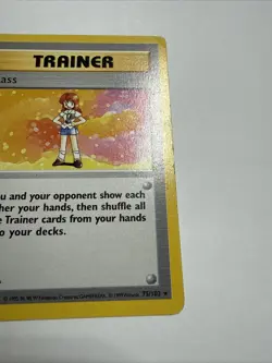 Pokemon Base Set Shadowless 1st Edition Lass Trainer 75/102 English WOTC Vintage - Image 4