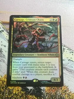 Carnage, Crimson Chaos - Foil Marvel's Spider-Man MTG - Image 1
