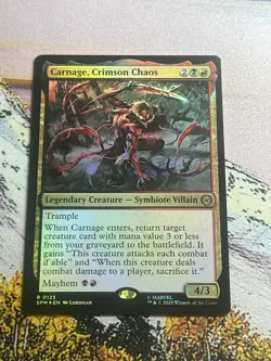Carnage, Crimson Chaos - Foil Marvel's Spider-Man MTG - Image 2