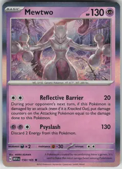 Pokemon TCG Mewtwo Rare SV: Scarlet & Violet 151 150/165 - Image 1