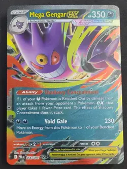 Mega Gengar ex 056/094 Double Rare Phantasmal Flames Pokemon TCG - Image 1