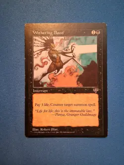 Withering Boon Mirage LP Magic MTG - Image 1