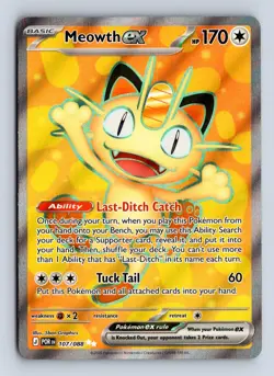 Meowth ex 107/088 Ultra Rare Perfect Order Pokemon Holo NM/M - Image 1