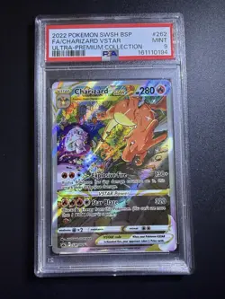 2022 POKEMON SWSH ULTRA-PREMIUM COLLECTION FULL ART/CHARIZARD VSTAR PSA 9 - Image 1