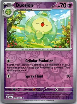 Duosion 038/086 Common Black Bolt Pokemon Reverse Holo Near Mint - Image 1