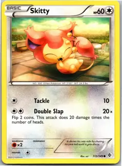 Skitty 113/149 Common Boundaries Crossed Pokemon Near Mint - Image 1