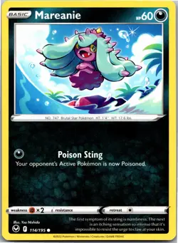 Mareanie 114/195 Common Silver Tempest Pokemon Near Mint - Image 1