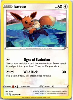 Eevee 052/072 Common Shining Fates Pokemon Near Mint - Image 1