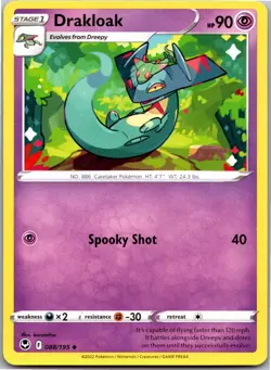 Drakloak 088/195 Uncommon Silver Tempest Pokemon Near Mint - Image 1