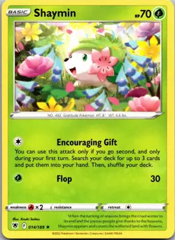 Shaymin 014/189 Rare Astral Radiance Pokemon Near Mint - Image 1