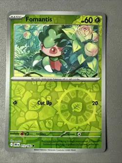 Pokemon TCG * Destined Rivals 013/182 Fomantis Common REVERSE HOLO * NM FRESH PK - Image 1