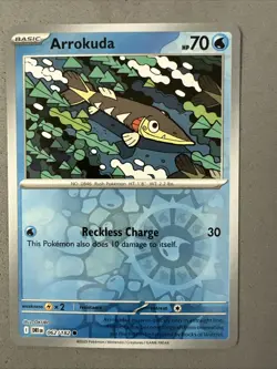 Pokemon TCG * Destined Rivals 062/182 Arrokuda C * REVERSE HOLO * FRESH PK - Image 1