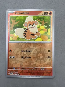 Pokemon TCG * Destined Rivals 027/182 Growlithe Common * REVERSE HOLO * FRESH PK - Image 1
